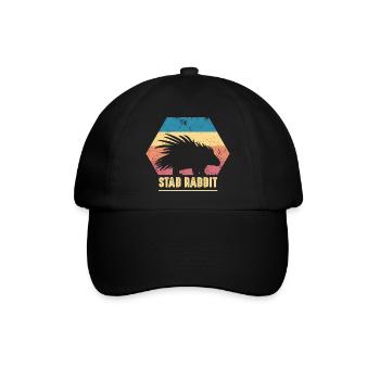 Stab Kaninchen Stachelschwein Wildlife - Baseballkappe - Schwarz/Schwarz - Vorne