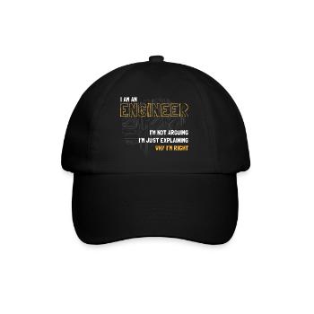 Ingenieur Stolz Geschenke für Software Entwickler - Baseballkappe - Schwarz/Schwarz - Vorne