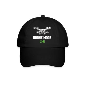 Drohnen-Modus Ein - Baseballkappe - Schwarz/Schwarz - Vorne