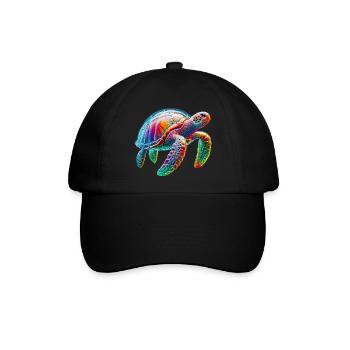 Schildkröte - Baseballkappe - Schwarz/Schwarz - Vorne