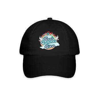 Coole Sommervibes, Sommernervosität - Baseballkappe - Schwarz/Schwarz - Vorne