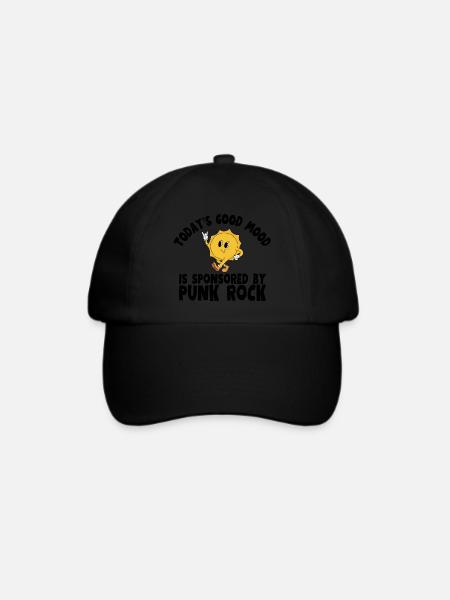 Cute Retro Vintage Funny Punk Rock - Baseballkappe - Schwarz/Schwarz