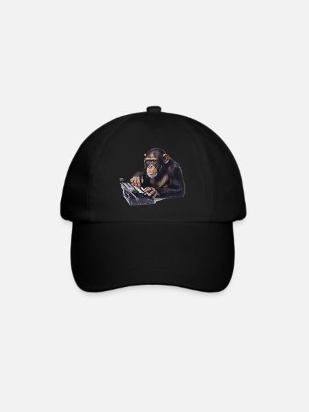 Das Infinite-Monkey-Theorem, ein Gedankenabenteuer - Baseballkappe - Schwarz/Schwarz