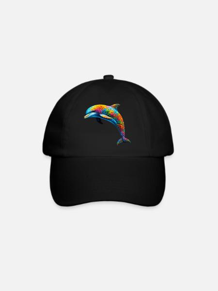 Delfin - Baseballkappe - Schwarz/Schwarz