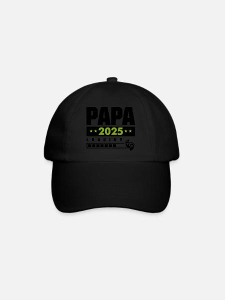 papa 2025 loading - Baseballkappe - Schwarz/Schwarz