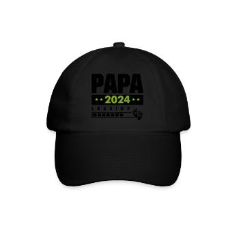 papa 2024 loading - Baseballkappe - Schwarz/Schwarz - Vorne