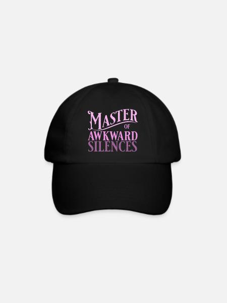 Master of awkward silences in pink - Baseballkappe - Schwarz/Schwarz