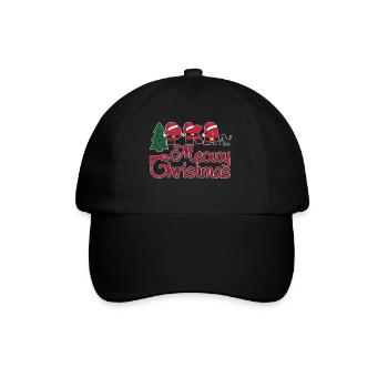 PKA Katze Xmas meowy Weihnachten - Baseballkappe - Schwarz/Schwarz - Vorne
