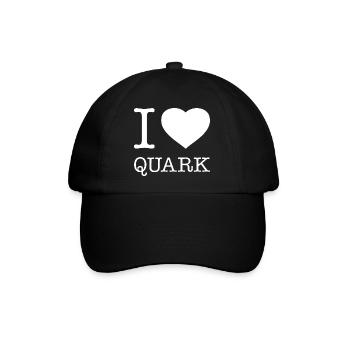 I LOVE QUARK - Baseballkappe - Schwarz/Schwarz - Vorne