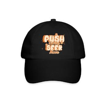 Grenzen sprengen, mehr erreichen - Baseballkappe - Schwarz/Schwarz - Vorne