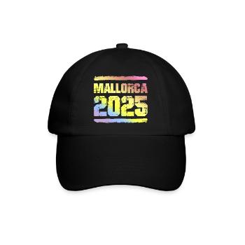 Mallorca 2025 Bunt - Baseballkappe - Schwarz/Schwarz - Vorne