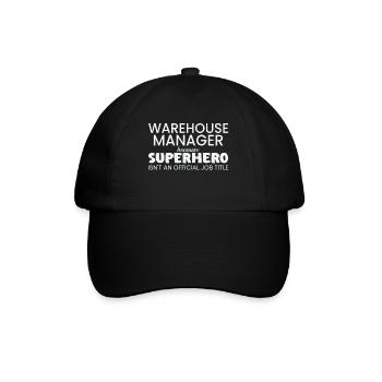 Warehouse Manager Superhero - Baseballkappe - Schwarz/Schwarz - Vorne