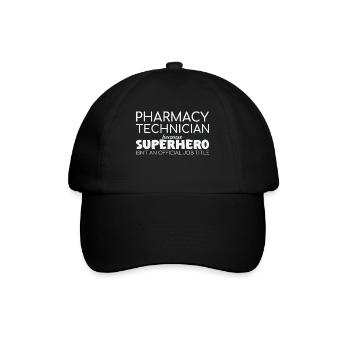 Pharmacy technician Superhero - Baseballkappe - Schwarz/Schwarz - Vorne