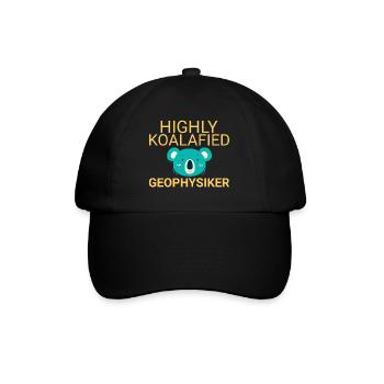 Geophysiker Koalafied Geophysik - Baseballkappe - Schwarz/Schwarz - Vorne