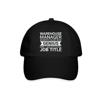Warehouse Manager Genius - Baseballkappe - Schwarz/Schwarz - Vorne