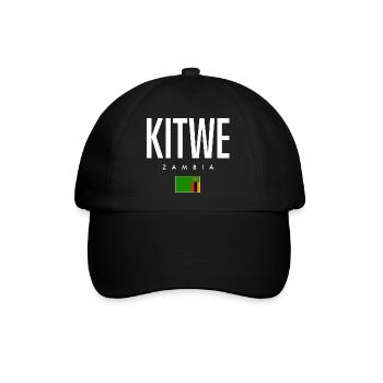 Kitwe Sambia - Baseballkappe - Schwarz/Schwarz - Vorne
