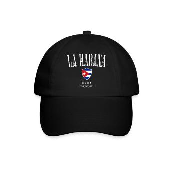 Ich liebe Havanna, kubanischer Stolz - Baseballkappe - Schwarz/Schwarz - Vorne
