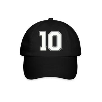10 - Baseballkappe - Schwarz/Schwarz - Vorne