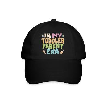 In my toddler parent era - Baseballkappe - Schwarz/Schwarz - Vorne