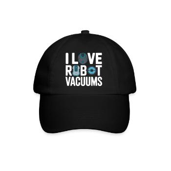I Love Robot Vacuums Staubsauger Roboter - Baseballkappe - Schwarz/Schwarz - Vorne