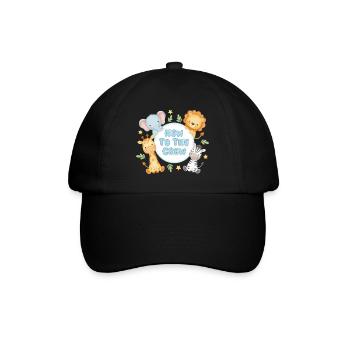 Baby Neugeborenes Safari Tiere New To The Crew - Baseballkappe - Schwarz/Schwarz - Vorne