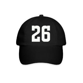 26 - Baseballkappe - Schwarz/Schwarz - Vorne