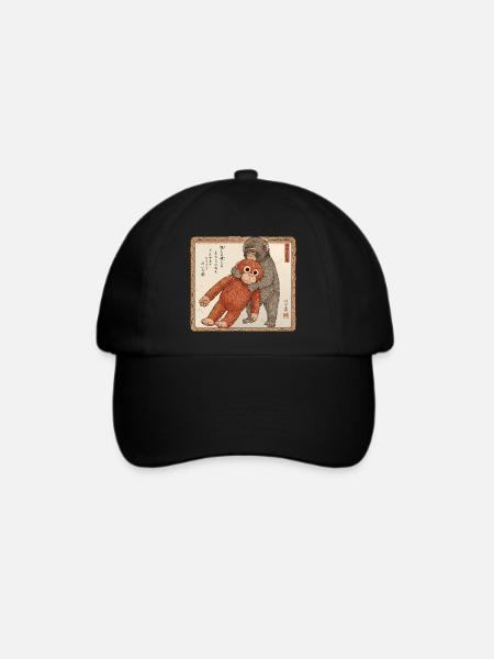 Ukiyo-e Baby Monkey Punch - Baseballkappe - Schwarz/Schwarz