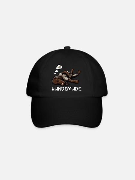 Hundemüde Deutsch Drahthaar drahthaar hunde - Baseballkappe - Schwarz/Schwarz