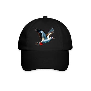 Nazca Tölpel Geschenk - Baseballkappe - Schwarz/Schwarz - Vorne