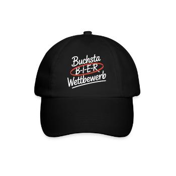 Bier Buchstabierwettbewerb Malle Party JGA Herren - Baseballkappe - Schwarz/Schwarz - Vorne
