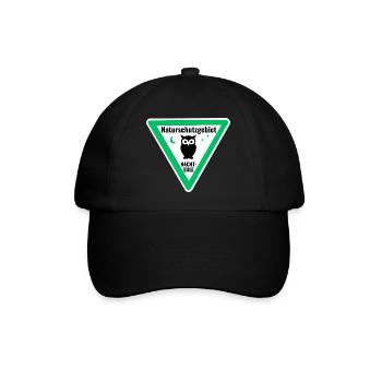 Naturschutzgebiet Nachteule - Baseballkappe - Schwarz/Schwarz - Vorne