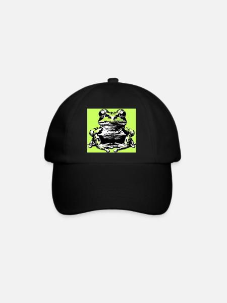 Frosch - Baseballkappe - Schwarz/Schwarz