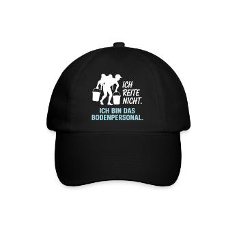 Pferde Ich Reite Nicht Ich Bin Das Bodenpersonal - Baseballkappe - Schwarz/Schwarz - Vorne