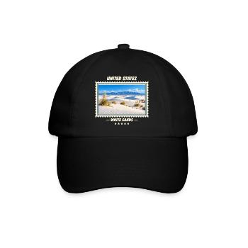 Vereinigte Staaten White Sands Vintage Reisemarke - Baseballkappe - Schwarz/Schwarz - Vorne