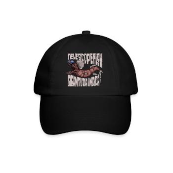 Tiefsee Monster - Teleskopfisch - Baseballkappe - Schwarz/Schwarz - Vorne