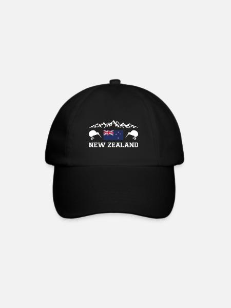 New Zealand - Baseballkappe - Schwarz/Schwarz