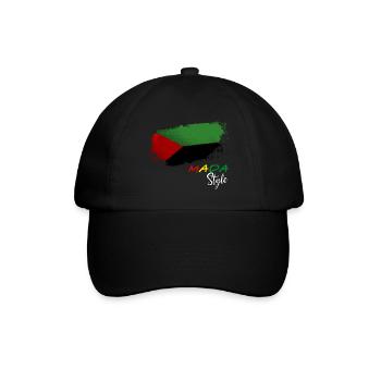 Mada Style Lion Power Flagge Martinique - Baseballkappe - Schwarz/Schwarz - Vorne