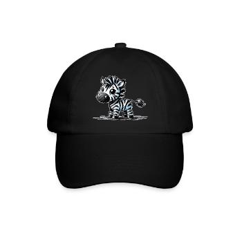 Zebra - Baseballkappe - Schwarz/Schwarz - Vorne