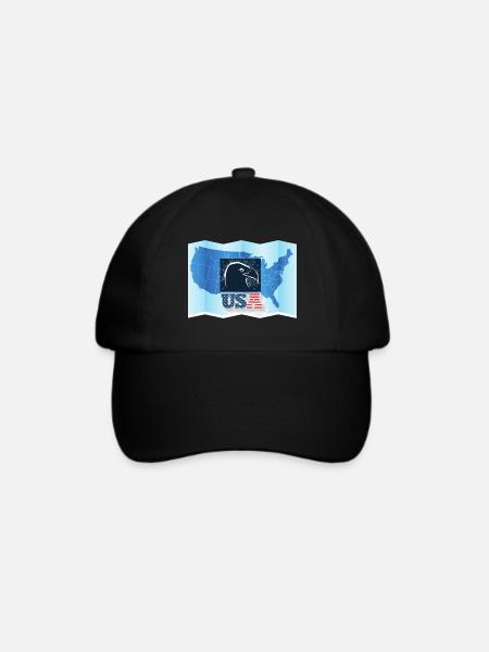 USA, American Eagle - Baseballkappe - Schwarz/Schwarz