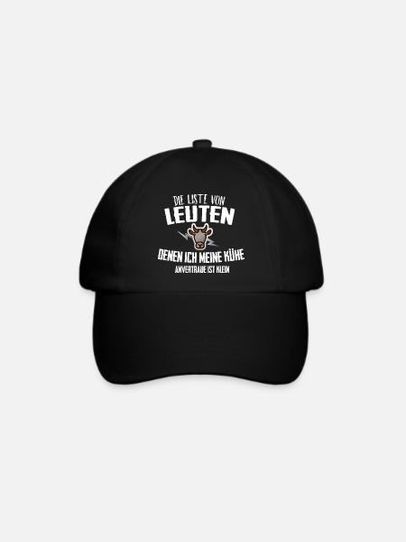 Meine Kühe - Baseballkappe - Schwarz/Schwarz