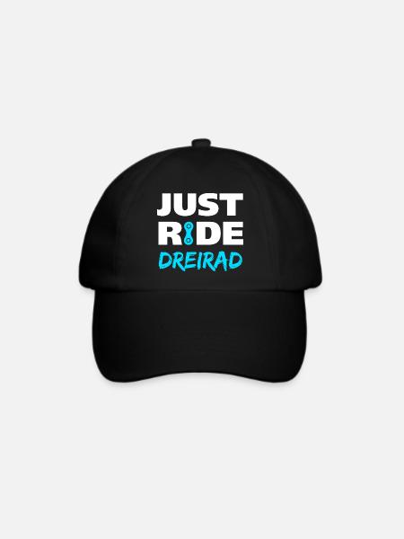 Just ride Dreirad Geschenk - Baseballkappe - Schwarz/Schwarz