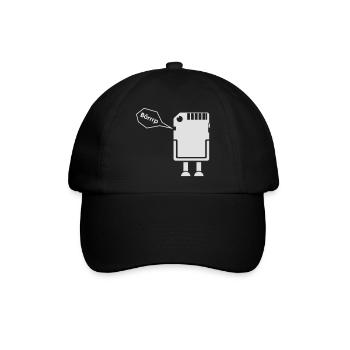 SD Männchen - Baseballkappe - Schwarz/Schwarz - Vorne