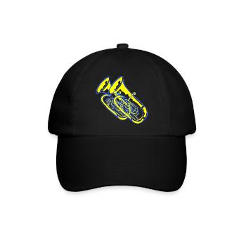 tuba - Baseballkappe - Schwarz/Schwarz - Vorne