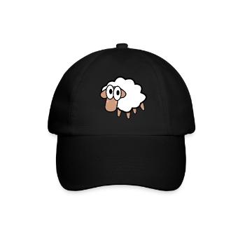 Schafe Gang Schaf Herde Wolle Süß Geschenk - Baseballkappe - Schwarz/Schwarz - Vorne