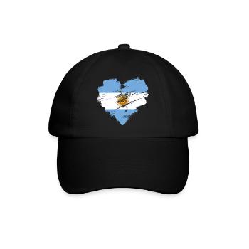 Argentinien - Baseballkappe - Schwarz/Schwarz - Vorne