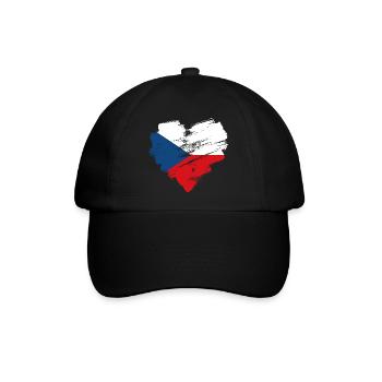 Tschechische Republik - Baseballkappe - Schwarz/Schwarz - Vorne
