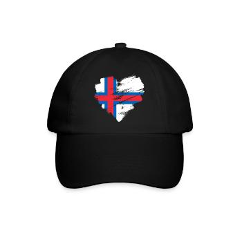 Färöer Inseln - Baseballkappe - Schwarz/Schwarz - Vorne