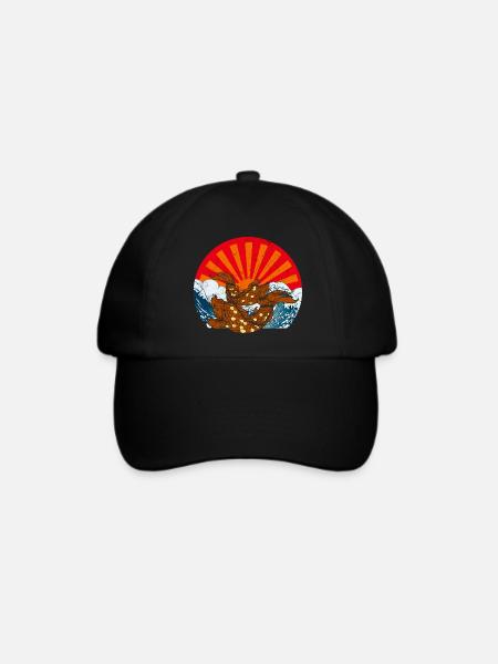 Japanische Kunst - Baseballkappe - Schwarz/Schwarz