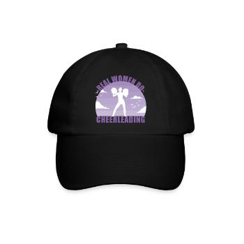 Cheerleading Cheerleader Mädchen Pompons Geschenk - Baseballkappe - Schwarz/Schwarz - Vorne