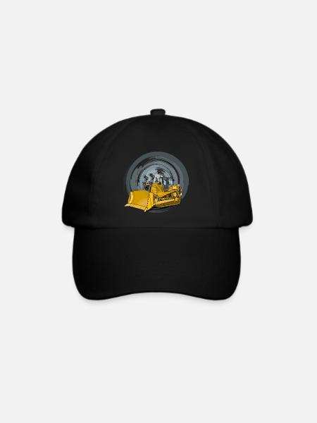 Bulldozer, Planierraupe, Kettenräumer - Baseballkappe - Schwarz/Schwarz